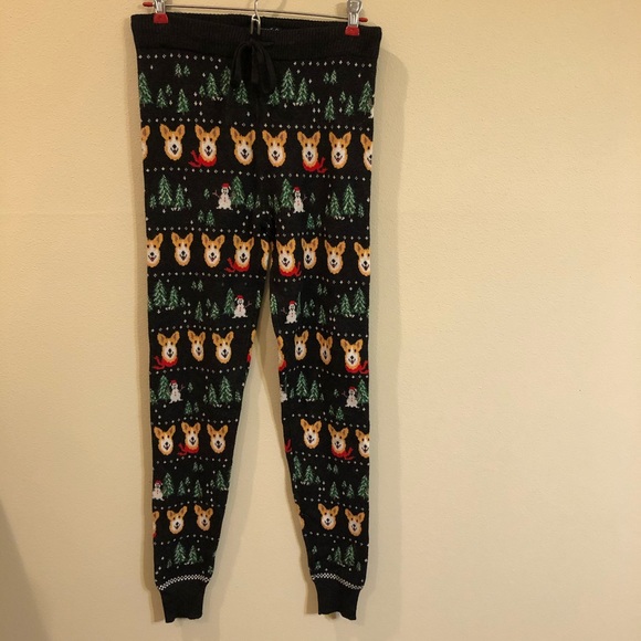 American Eagle Christmas Corgi Dog Leggings Pants - Picture 2 of 7